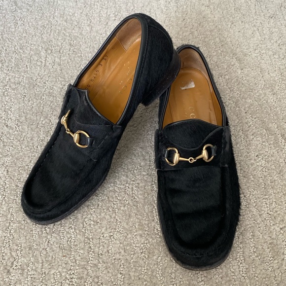 gucci horse hair slippers